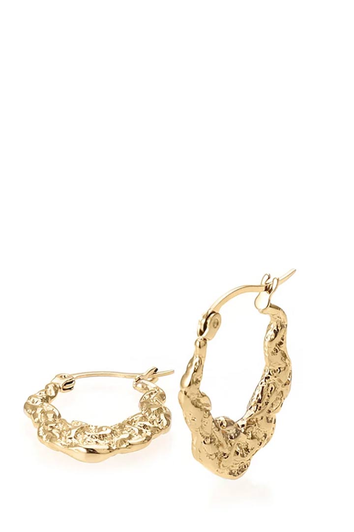 Sistie Xenia x Sistie 2nd - Earrings medium gold-plated Gull