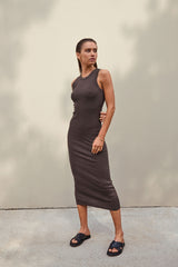 Bread & Boxers Dress ribbed Mocca