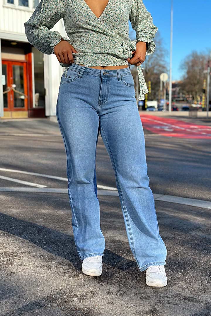 Soft Rebels SRWilla Midwaist Wide 501 Light Blue Wash