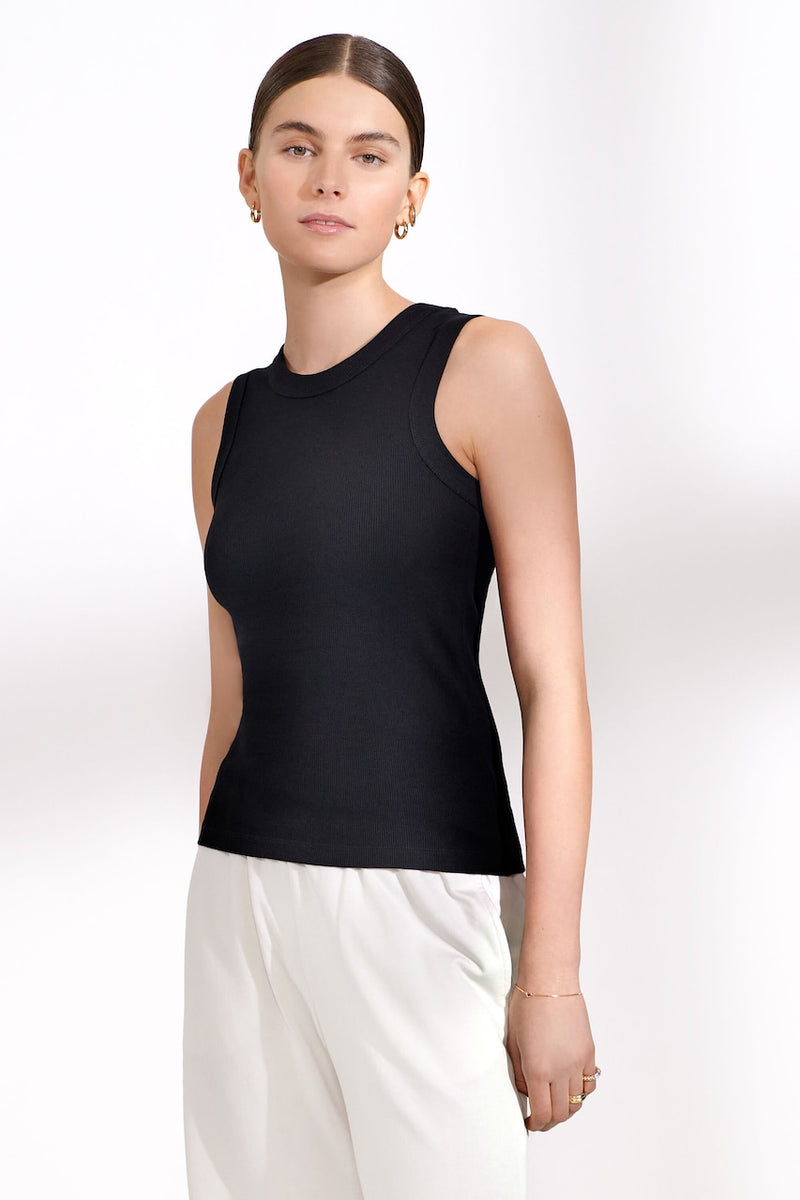 Bread & Boxers Tank Crew Neck Black