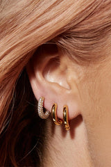 Luv AJ Pave Amalfi Huggies Gold