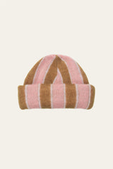 Stine Goya Wool Beanie Pink Stripes