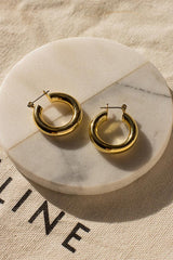 Luv AJ Baby Amalfi Tube Hoops Gold