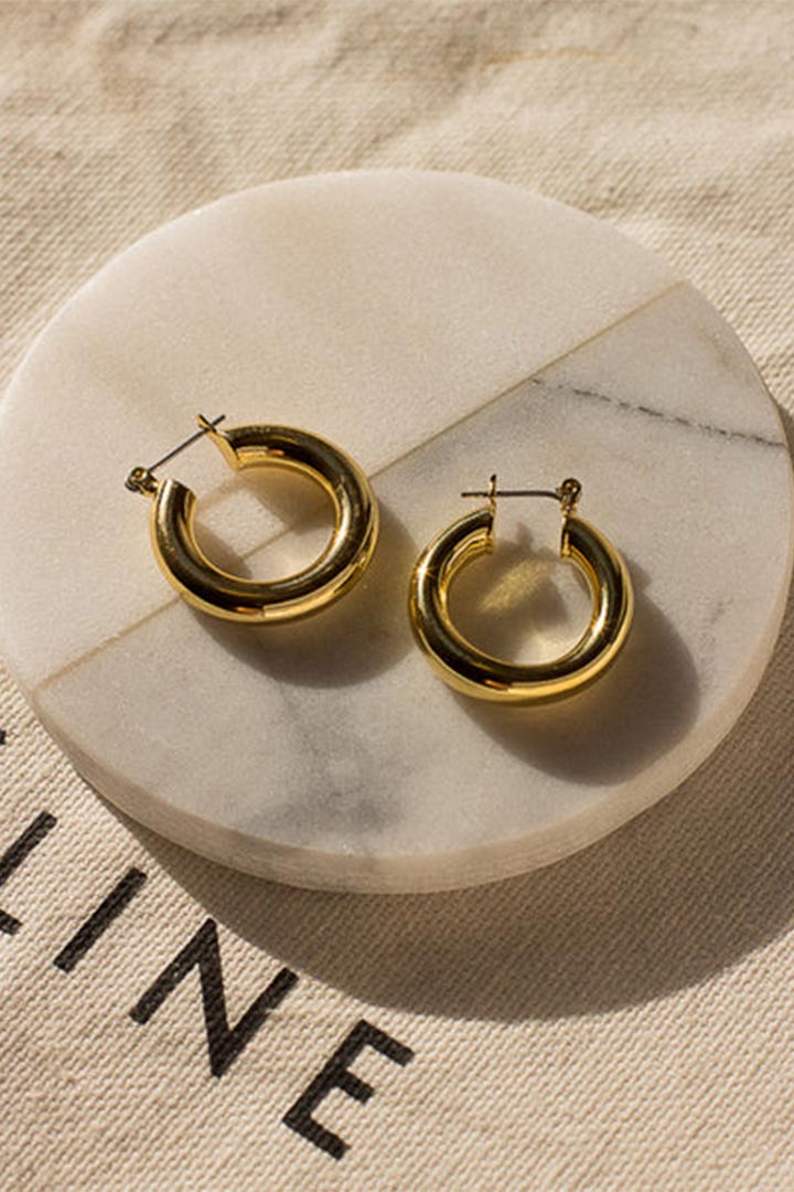 Luv AJ Baby Amalfi Tube Hoops Gold