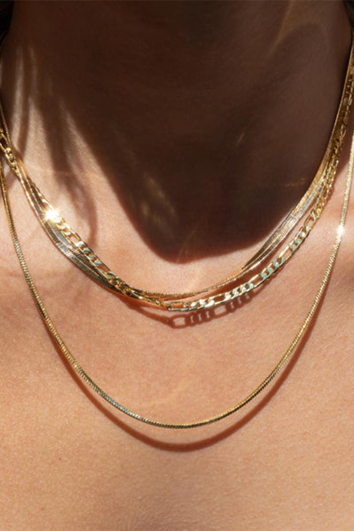 Luv AJ The Cecilia Chain Necklace Gold